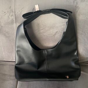 Victoria’s Secret Black Leather Shoulder Bag